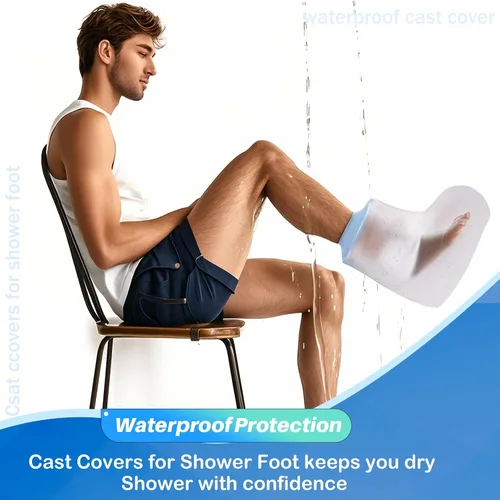 Vista 7 de Funda impermeable para pies de ducha, funda fundida para pies, funda impermeable para botas de ducha, cubierta de pie para ducha después