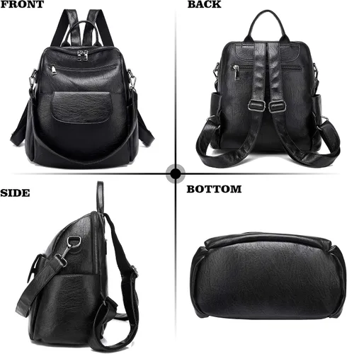 Vista 2 de Mochila de moda para mujer, impermeable, bolsa de viaje, bolsa de hombro convertible para mujer