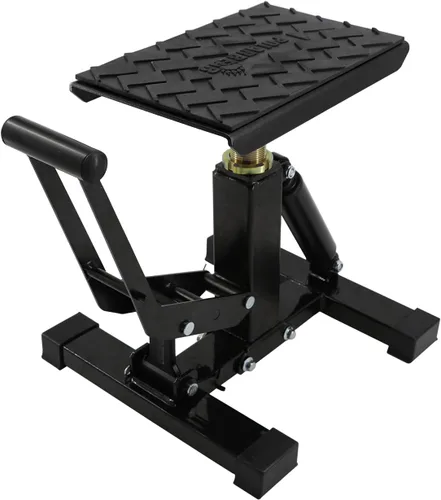 Vista 9 de POLARBEAR Soporte para Moto de Cross Ajustable Soporte de Gato Capacidad de 1200 Libras Soporte de Motor Elevación Vertical Fácil de Operar con Negro
