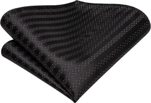 Vista 102 de Hi-Tie Corbatas de seda para hombre, diseño de cachemira a rayas, con bolsillo, gemelos cuadrados, conjunto formal de negocios