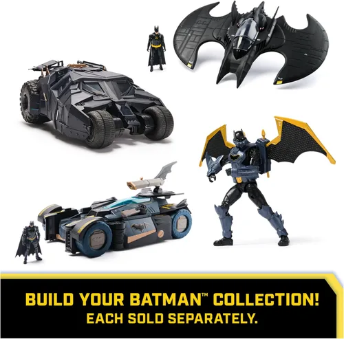 Vista 7 de DC Comics Batman, juego transformador definitivo de Batmóvil, juego 2 en 1 con figura exclusiva y planeador, luces, sonidos, juguetes para niños