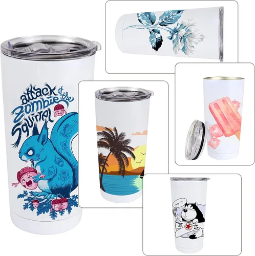 Vista 4 de Vaso de acero inoxidable en blanco de sublimación de 20 oz