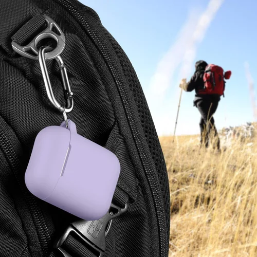 Vista 7 de R-fun for AirPods 2nd/1st Case Silicone Cover, Banana Violet Violeta plátano