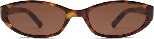 Vista 4 de Gafas de sol ovaladas retro para mujeres y hombres Y2k estrecha ojo de gato Sunnies Skinny Shades AR82299