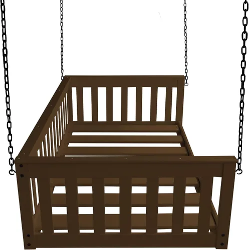 Vista 16 de Amish-Made - Cama de columpio de madera negra con cadenas Negro (Black Paint)
