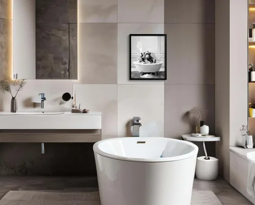 Vista 3 de Arte de pared enmarcado para decoración de baño, chimpancé en la bañera, arte de pared en blanco y negro, divertidos letreros de decoración de pared