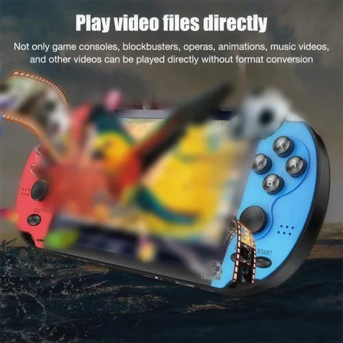 Vista 4 de Consola de Juegos de Mano X7, 10000 Juegos Integrados y 10 Emuladores, Pantalla HD de 4.1 Pulgadas, Consola de Juegos Retro Portátil Recargable