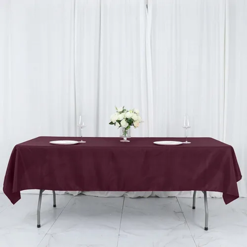 Vista 22 de Efavormart - Mantel rectangular, 60 x 102 pulgadas, resistente a las manchas y a las arrugas, lavable, mantel decorativo oblongo de tela de Amatista