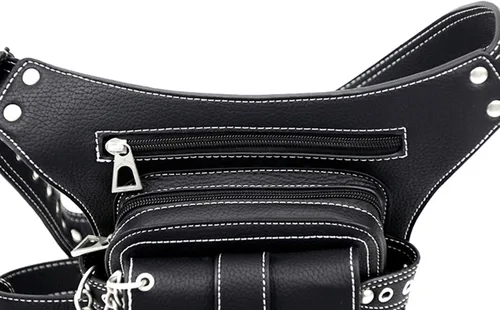 Vista 6 de Rebajas Cyber Monday Ofertas Venta Steampunk Riñonera Bolso para cintura Moda Gótico Hombro Bandolera Bandolera Muslo Pierna Capucha Bolsa de Viaje