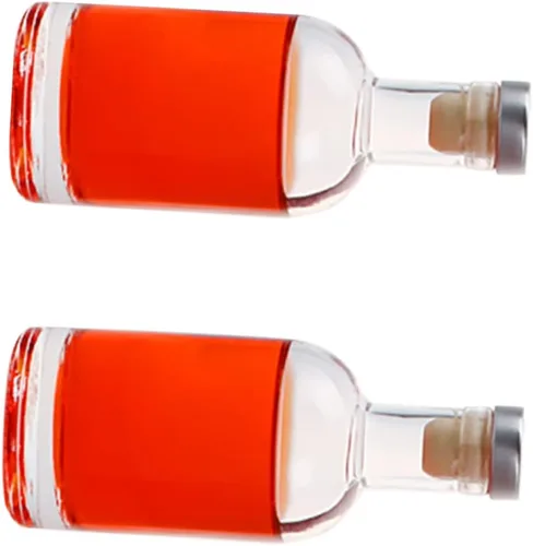 Vista 9 de SHOWERORO 2 decantadores de vidrio transparente grueso para botella de licor, resistente, base elegante diseño para bar en el hogar y uso, fácil
