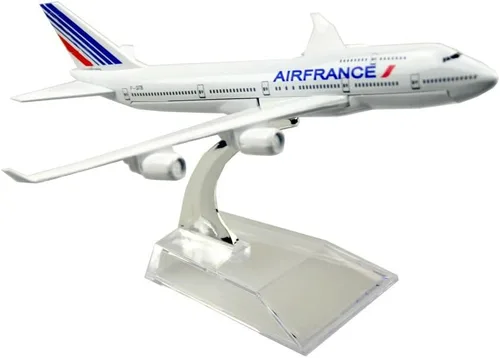 Vista 7 de 24-Hours Air France Plane B747 Aleación Metal Avión Modelos Die-cast 1:400