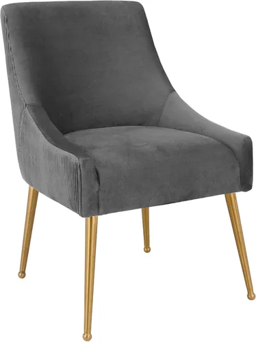 Vista 11 de Tov Furniture Beatrix - Silla auxiliar de comedor de terciopelo plisado (rubor)