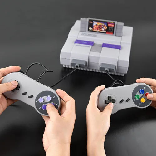 Vista 7 de iNNEXT 2 Pack Wired SNES Gamepad, SNES Controller Fully Compatible with Original SNESSFC - Plug and Play (GrayPurple)