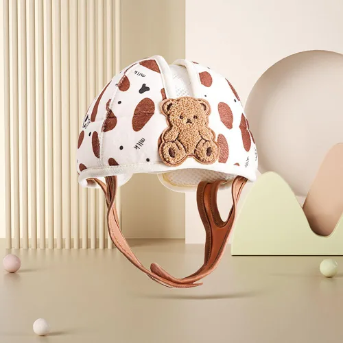 Vista 4 de Casco de seguridad para bebé, protector de cabeza de bebé transpirable para gatear y caminar, casco suave para bebés, anticolisión, ultraligero