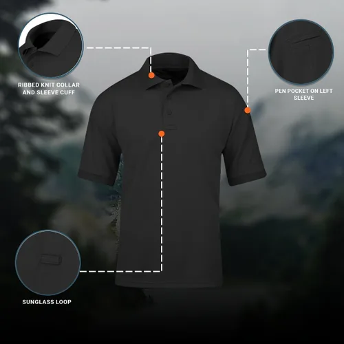 Vista 6 de Propper Uniform - Camisa polo para hombre Negro