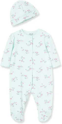 Vista 11 de Little Me Baby Girls 100% Cotton Footie and Cap Set, Preemie to 12 Months Conejitos para bebés
