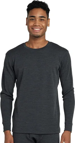 Vista 9 de LAPASA Mens 100% Merino Wool Base Layer Thermal Underwear Shirts Parte superior: Negro