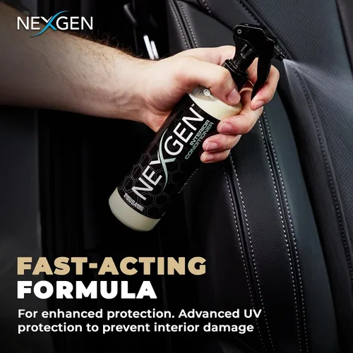 Vista 2 de Nexgen Acondicionador interior (galón) – Fórmula no grasosa, de bloqueo UV, aroma de cuero fresco, detalles de automóvil sobre la marcha