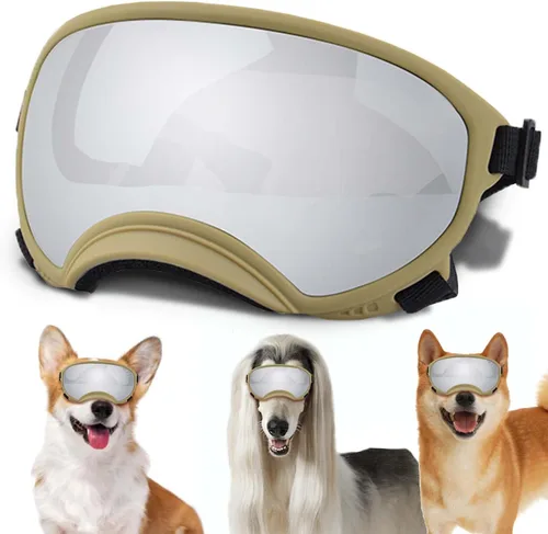 Vista 33 de Gafas de sol para perros medianos con correa ajustable, protección UV, gafas de sol para cachorros a prueba de viento, adecuadas para mascotas