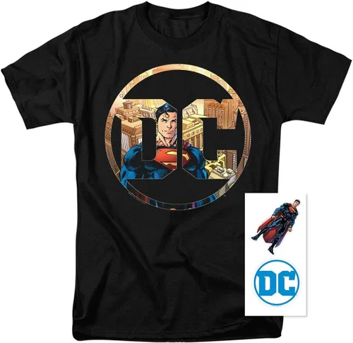 Vista 2 de Popfunk Camiseta y pegatinas con logotipo de Superman