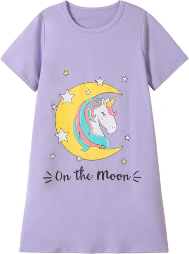 Vista 13 de Hupohoi Bata de dormir de manga corta para niñas grandes con lindos gatos, diseño de día perezoso, pijama Gato negro