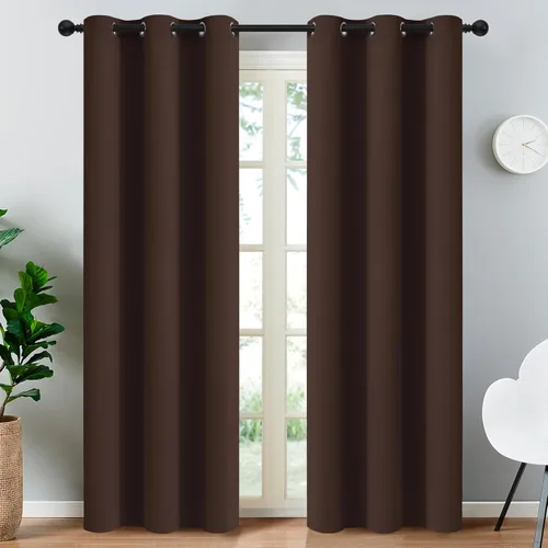 Vista 72 de Yakamok Cortinas opacas para dormitorio, aislamiento térmico, cortinas de oscurecimiento de habitación para sala de estar, juego de 2 paneles