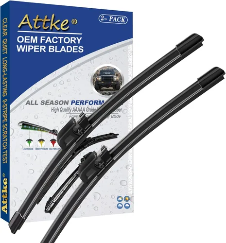 Vista 15 de ATTKE Escobillas limpiaparabrisas delanteras de calidad OEM para Jeep Wrangler 1997-2006/Porsche 911 1978-1994/Suzuki Samurai 1986-1995