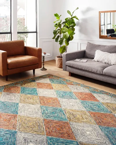 Vista 5 de Loloi II Spectrum Collection SPE-03 Charcoal/Multi 2'-3" x 3'-9" Accent Rug