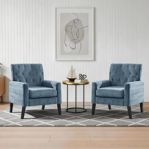 Vista 18 de Sillas decorativas modernas de mediados de siglo, silla de oficina de felpilla beige para recepción, silla de club tapizada para sala de estar