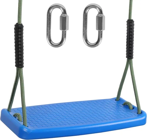 Vista 11 de Asiento de columpio resistente, columpio para niños pequeños y asiento de columpio plano antideslizante con cuerdas ajustables, accesorios