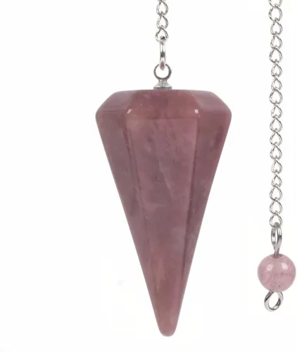 Vista 22 de Justinstones - Dije de piedras preciosas con cristales de roca hexagonales en punta reiki chakra