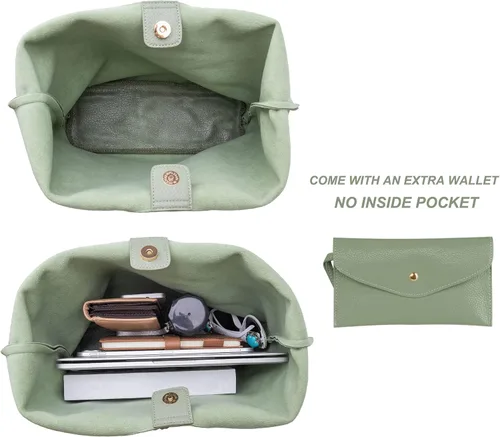 Vista 5 de Montana West Bolsos estilo hobo holgados para mujer, bolsos de hombro suaves de diseñador para mujer, bolso de mano con asa superior