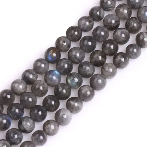 Vista 146 de GEM-Inside - 95 cuentas AA color morado oscuro de amatista de 15 pulgadas por hebra con agujero, piedras preciosas naturales y cuentas de cristal