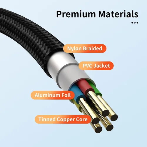 Vista 5 de Paquete de 3 cables USB-C (3 pies/6 pies/6 pies), cable de carga rápida USB A a USB-C, trenzado de nailon, compatible con 17/16/15 Pro Max, Galaxy