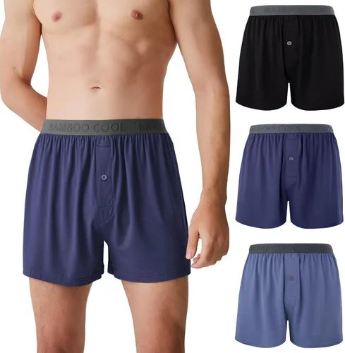 Vista 7 de BAMBOO COOL Men's Boxer Shorts, Soft Breathable Loose Underwear Multipack