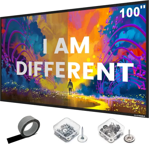 Vista 8 de Pantalla de proyector ALR para montaje en pared estándar, alto contraste, 70% ALR, alto brillo, 2.7X, ganancia, 84 pulgadas, pantalla gris 16:9, por