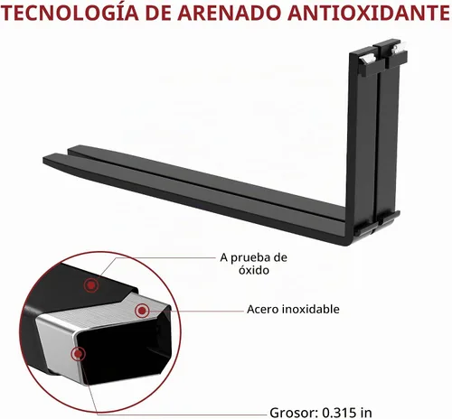 Vista 5 de YITAMOTOR Accesorio universal para horquilla de palet de 4000 libras, marco Negro