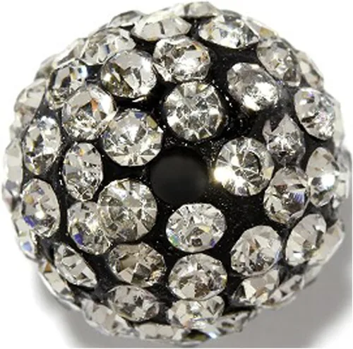 Vista 32 de RUBYCA Pave - Cuentas de arcilla de cristal checo para joyería Shamballa (20 unidades, 0.472 pulgadas, morado claro)