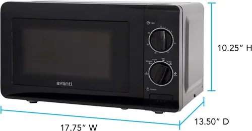 Vista 6 de Avanti - Horno microondas 700-Watts compacto mecánico con 5 configuraciones de potencia, descongelación, control de temperatura de rango completo