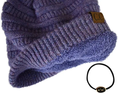 Vista 482 de C.C Trendy Warm Chunky Soft Stretch Cable Knit Beanie