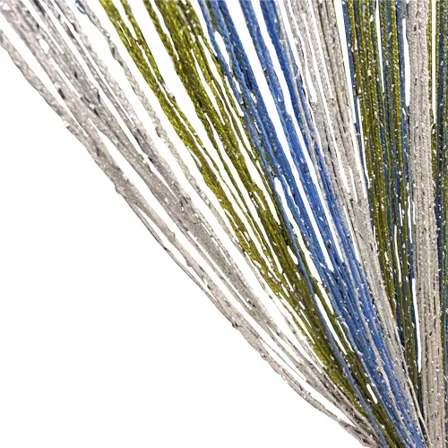 Vista 14 de Cortina decorativa separadora de ambientes, diseño de cadenas con flecos de cristal, 78.7 x 39.3 pulgadas, de Eve Split