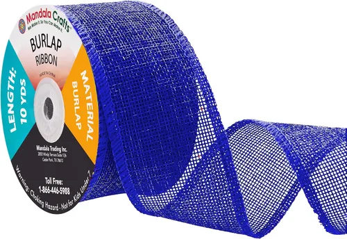 Vista 75 de Mandala Crafts Cinta de arpillera negra de 1.5 pulgadas de ancho para manualidades, rollo de 20 yardas de cinta rústica de arpillera para coronas