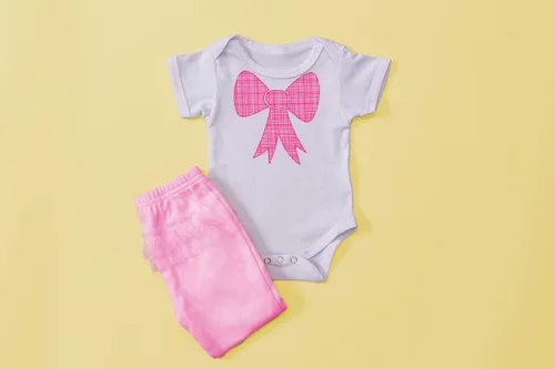 Vista 4 de Cricut Baby Bodysuit Blank, DIY Custom Baby Onesie