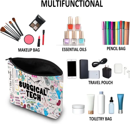 Vista 4 de G2TUP Regalo de tecnología quirúrgica, bolsa de maquillaje para tecnólogo quirúrgico, bolsa de cosméticos de apreciación tecnológica, regalo