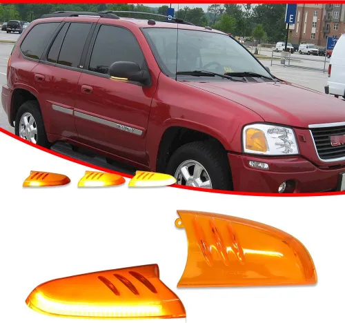 Vista 2 de Luces de señal de giro LED ámbar con lente ámbar para espejo lateral para Buick Rainier 2004-2007, Chevrolet Trailblazer GMC Envoy 2002-2009