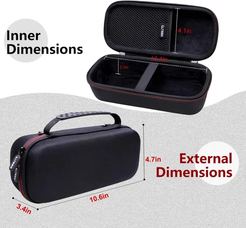 Vista 3 de LTGEM - Funda rígida compatible con Bose SoundLink Flex 2ª generación/SoundLink Flex altavoz portátil Bluetooth, negro (solo funda)