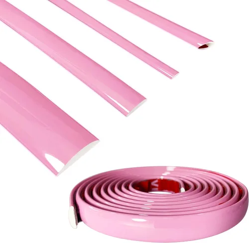 Vista 12 de Tira de moldura decorativa rosa suave para coche/motocicleta, autoadhesiva, universal para exterior e interior, salpicadero, parachoques, ventana