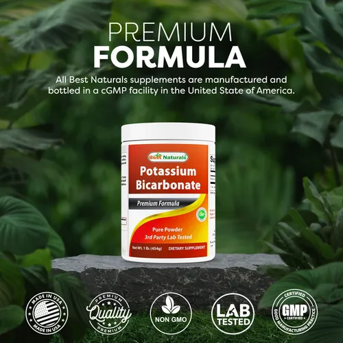 Vista 5 de Best Naturals Bicarbonato de potasio puro 1 LB en polvo