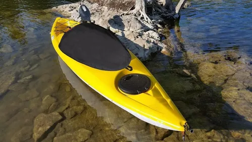 Vista 2 de Kayak Cockpit Cover UV60+ 420D Oxford ajustable canoa a prueba de polvo e impermeable cubierta de asiento