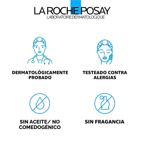 Vista 5 de La Roche-Posay Effaclar Limpiador de gel medicado, limpiador de ácido salicílico al 2% + LHA + glicerina, lavado facial espumoso para el acné, ayuda